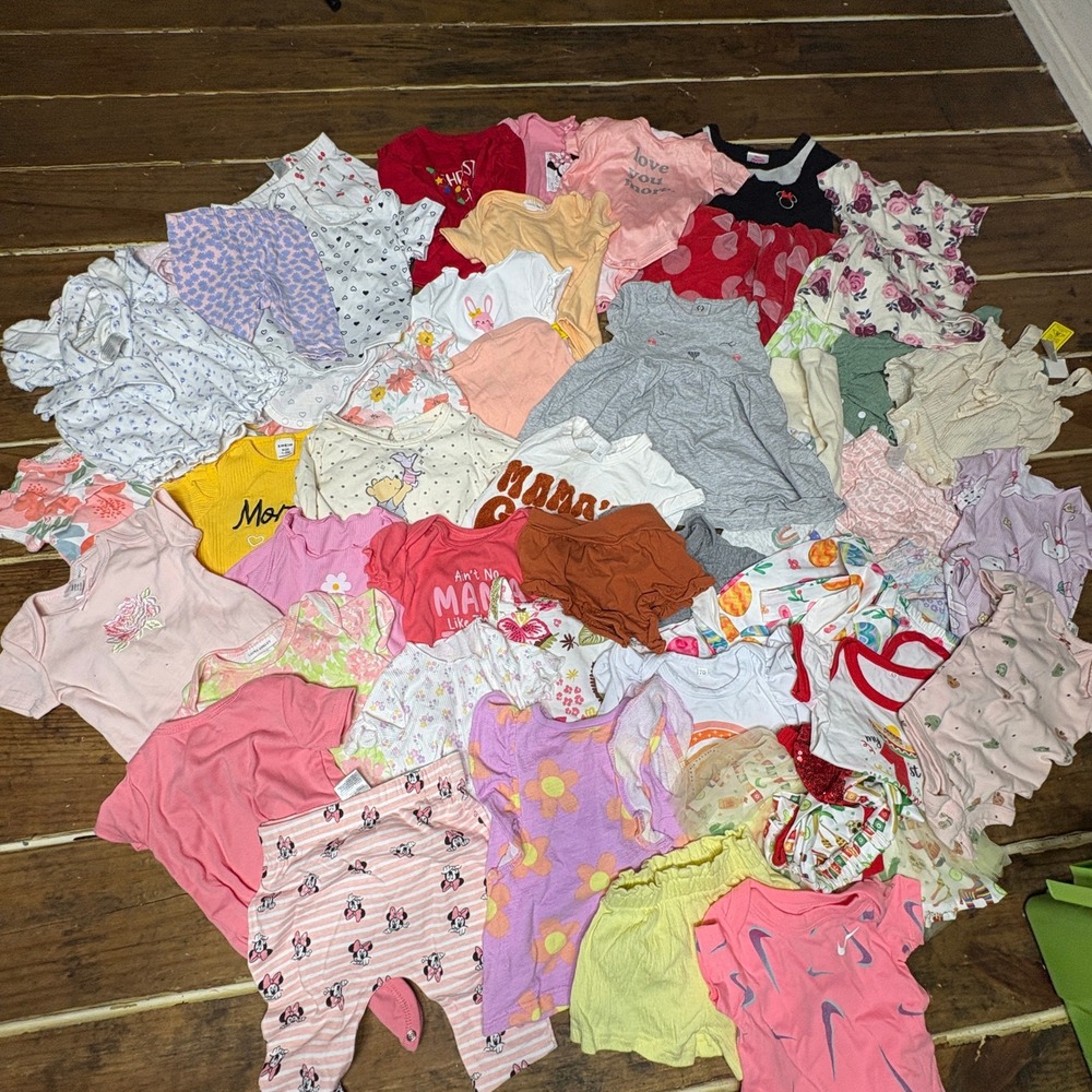 120pc Baby Girl Clothing Lot 3-18 Months Designer Tommy Hilfiger Nike Carters